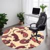 1pc Dachshund Pattern Office Round Area Rug, Under Office Chairs Bedroom Living Room Home Decor, Room Deco