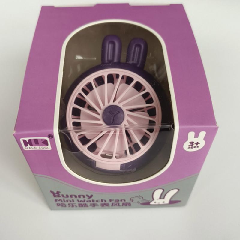 Desene animate încheietura mâinii mic ventilator mut USB încărcare student mini portabil curea jucărie cadou fani drăguț colorat iluminat aparate de răcire