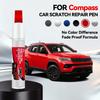 For Jeep Compass Car Paint Repair Pen Touch Up Scratch Remover DIY Auto Accessories White 296 Black 848 Red JRM Silver Blue SB8