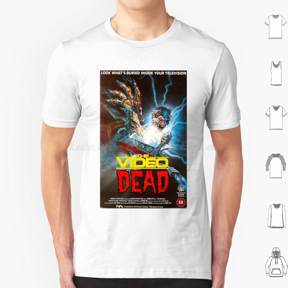 The Video Dead Full Vhs Cover T Shirt Big Size 100 Cotton Video Dead Vhs 80s Video Rental Dead Retro Tape Cassette Cover