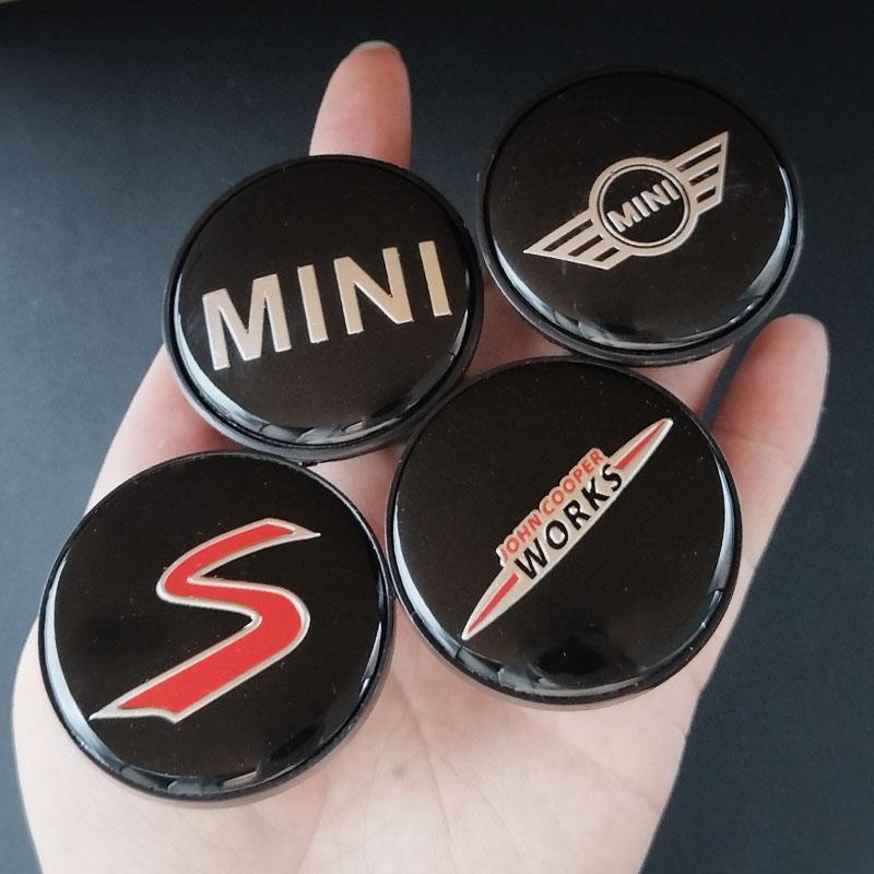 4pcs 54mm MINI WORKS Logo Emblem Car Wheel Center Hub Caps for BMW Mini Cooper Club Man Countryman Accessories ia2
