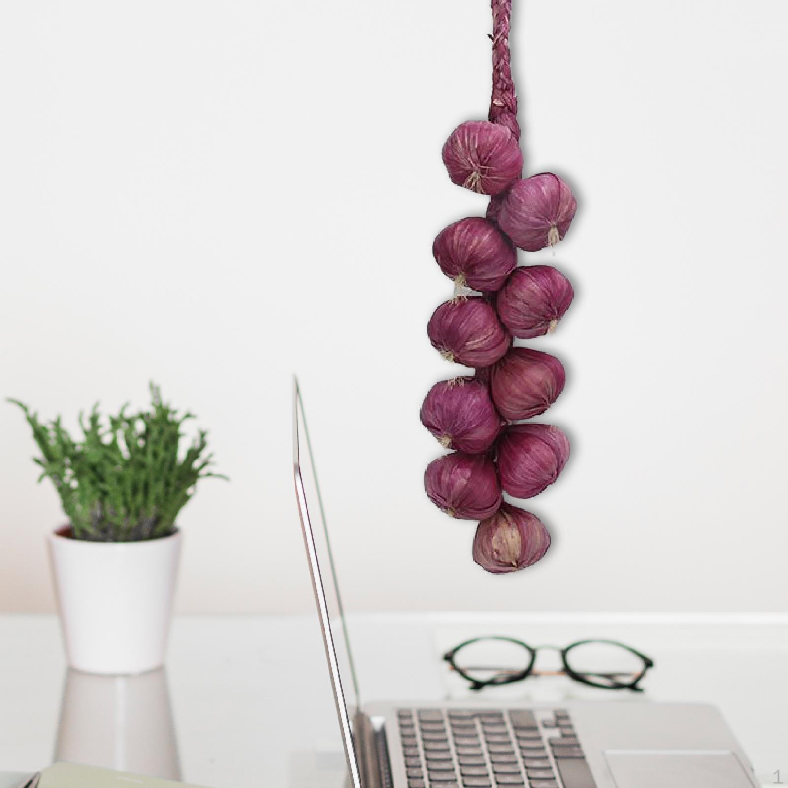 

Искусственная чесночная гирлянда из пенопласта, декоративный овощ, поддельное подвесное украшение фиолетовый