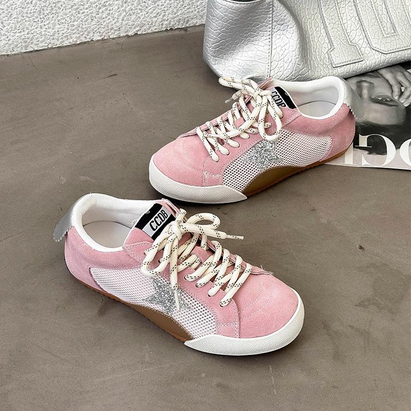 

Внутреннее увеличение высоты женские летние тонкие кожаные сетчатые вставки дышащие светлая цветовая гамма ретро 35 розовый