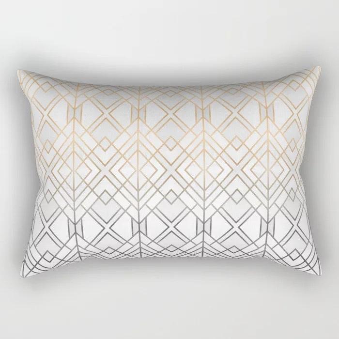 Geometric Letter Peach Leather Velvet Pillowcase Office Car Pillowcase