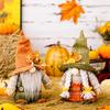 1/2PC Fall Dwarf Elf Dolls Scandinavian Swedish Tomte Gnomes Thanksgiving Decoration Harvest Elf Dwarf with Sunflower Maple Leaf