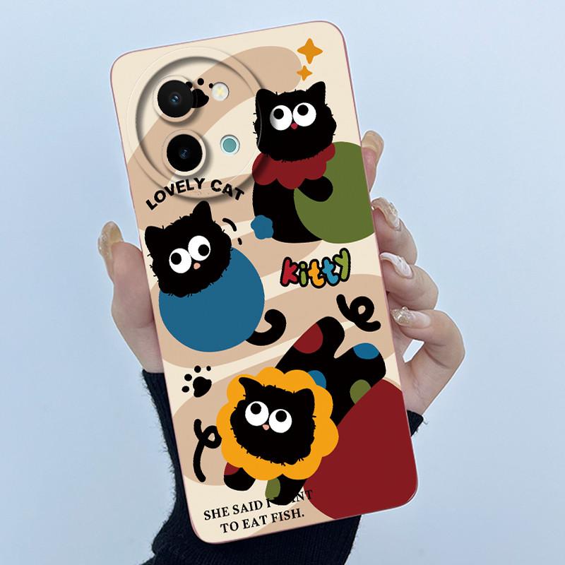 Case For Vivo Y38 Y58 T3X 5G Cute Panda Sweet Girls Silicone Soft Back Cover for VivoY38 VivoY58 5G Bumper Protective Casing