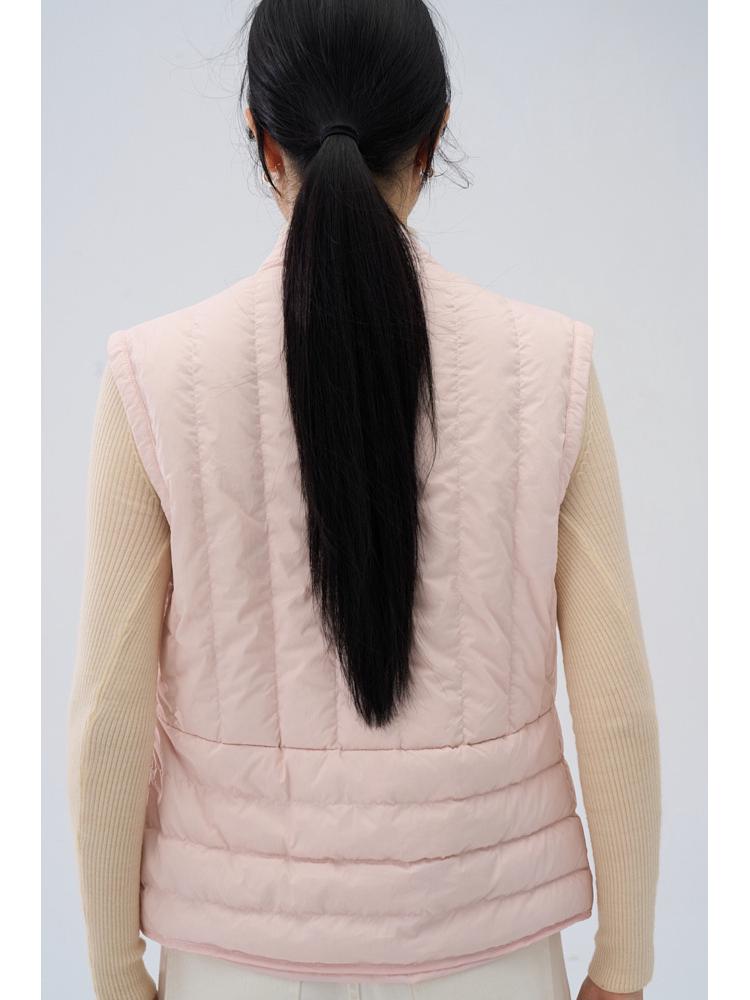 Damen V-Ausschnitt Petite Daunenweste - Herbst/Winter Ärmellose Oberbekleidung