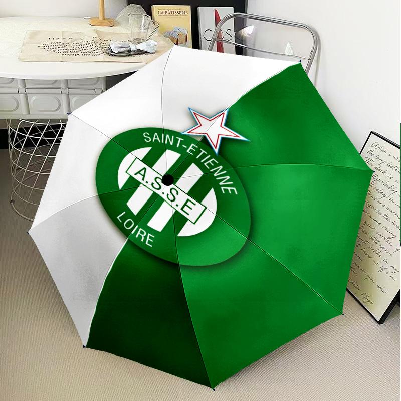 Asse Saint-etienne Crest Umbrella Folding umbrella, automatic umbrella 8-Frame for Travel, camping Use Gift for Halloween Christmas