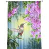 Plant Flower Hummingbirds Sheer Curtains Window Curtains For Living Room Bedroom Blinds Kids Room Home Decor