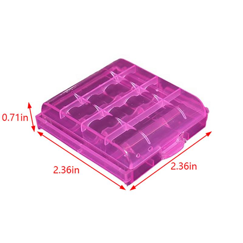 Mehrfarbiges PP-Kunststoff Batteriehalter Gehäuse AA AAA Hartplastik Aufbewahrungsbox Abdeckung für 14500 Batterie Organizer Behälter 5 Colo