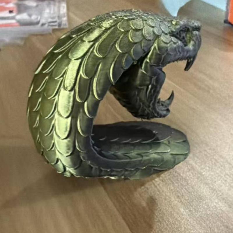 1Pcs Car Interior Accessories Snake Head Collectible Decor Statue Ornament For Car Dashboard Desk Bookshelf And Bonsai Decor