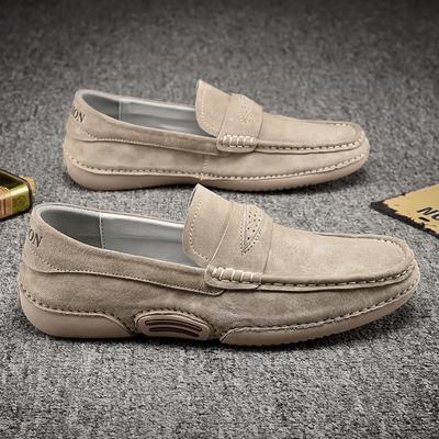 Zapatos de Cuero Genuino de Calidad para Hombre Mocasines Slip-On Cuero Suave Zapatos Casuales para Hombre Calzado Cómodo para Conducir Zapatos Planos para Hombre Calzado para Caminar