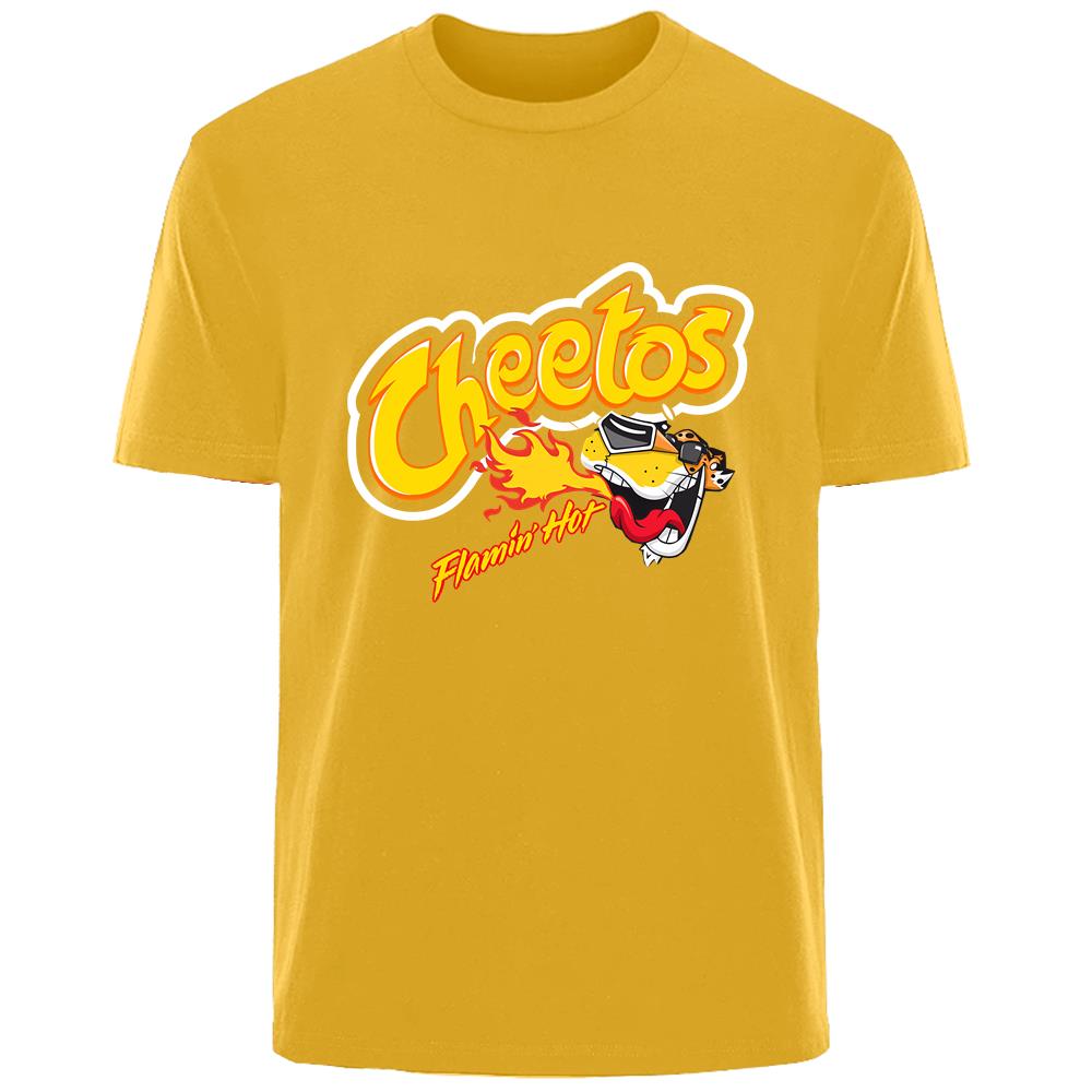 Fun Personality Cheetos Printed Summer Men 100 Cotton Comfortable Breathable Fashion Casual Tshirt Men Outdoor Street Wear