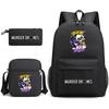 Murder Drones Themed 3-Piece School Set: Backpack Shoulder Bag Pencil Case Teens