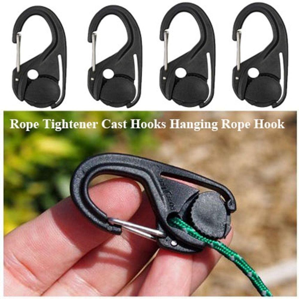 1/2/5pcs Black Cast Hooks 66*34mm Hanging Rope Hook New Self-Locking Binding Fixed  Outdoor Tools