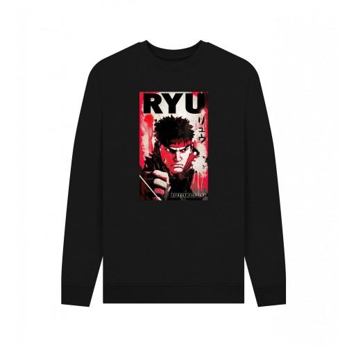 Street Fighter Unisex Adult Ryu Kanji Sweatshirt