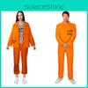 Halloween Erwachsener Unisex Orangefarbener Gefangener Cosplay Party Kostüm Anzug Marke Mantian