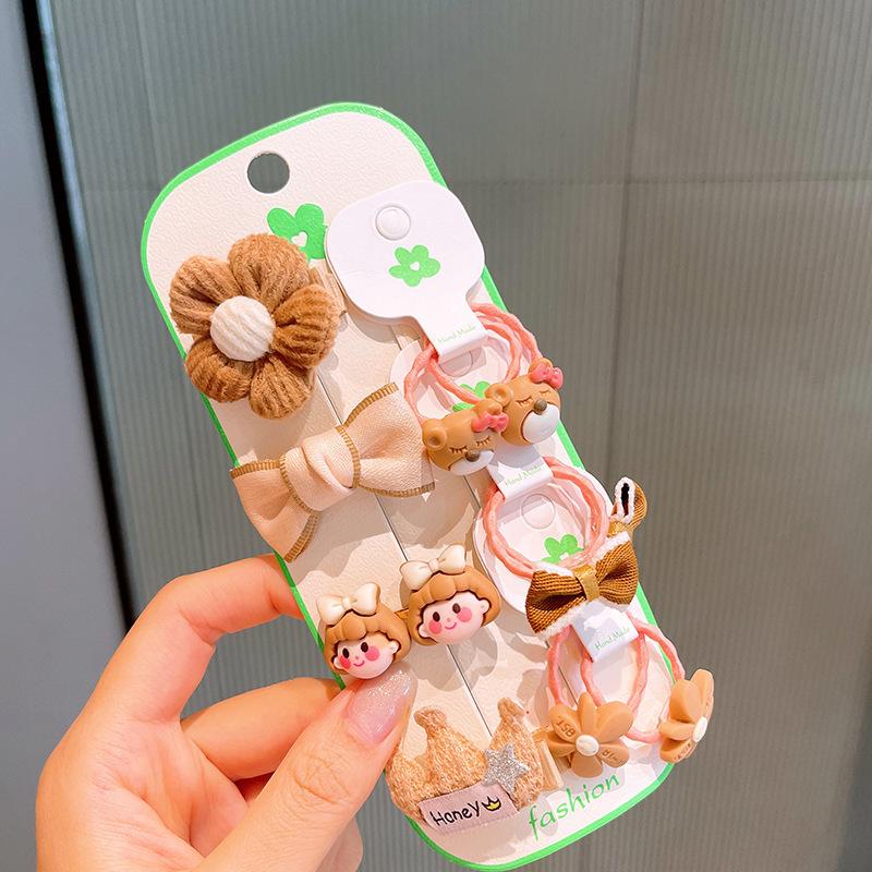 Pink 50-Piece Cute Hair Clip Set: Sweet Girly Japanese Cartoon Bangs Accessories