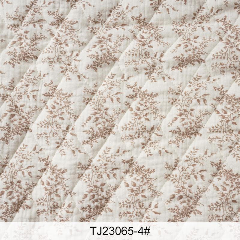 Thickened Pure Cotton Crepe Quilted Cotton Fabric Double-layer Gauze Printing for Children's Clothing Coat DIY Sewing Fabrics