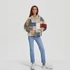 Women's Fashion Daily  Casual V-Neck Long Sleeve Printed Top