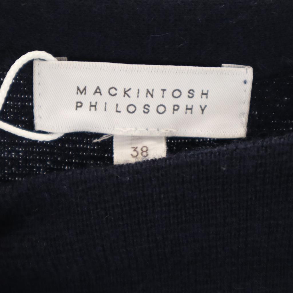 Unused MACKINTOSH PHILOSOPHY Long Sleeve Knit Switching One Piece 38 Navy Women Used