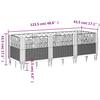 Planting Box with Ground Spikes White 123.5 x 43.5 x 43.5 cm PP
