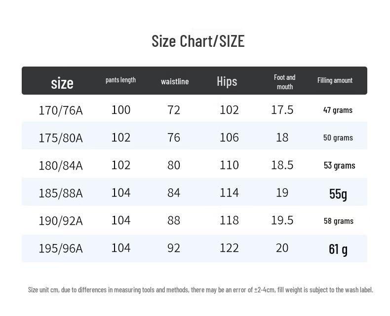 Xuezhongfei Men's Thermal Duck Down Pants
