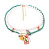 Trendy niche design sense printing pendant imitation pearl double-layer necklace seaside vacation sweet and versatile women's models