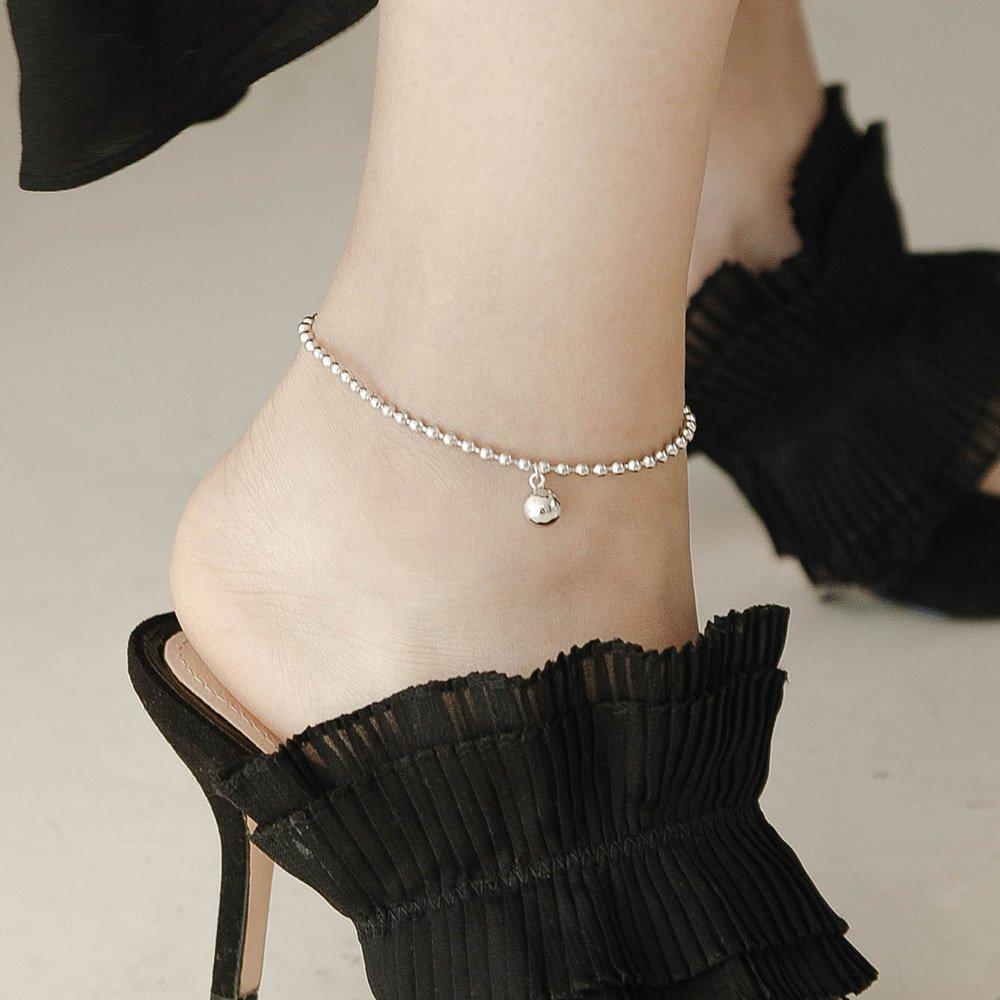 Simple silver ball silver bracelet 925 silver 8mm ball pendant silver bracelet