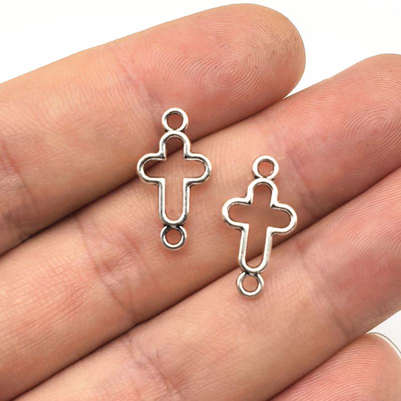 Retro Zinc Alloy Cross Pendant for DIY Jewelry
