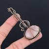Rose Quartz 999 Copper Wire Wrapped Pendant, Handmade Gemstone Pendant Jewelry, Gifts For Wife Brand New Pendant