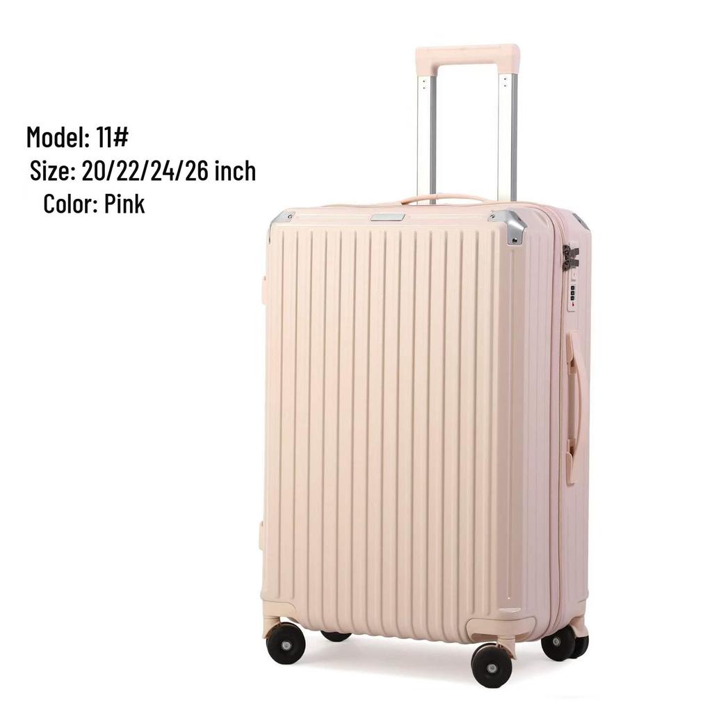 Large Capacity Stylish Multi-functional Trolley Case with Universal Wheels - Carry-on PC Alloy Shell Suitcase