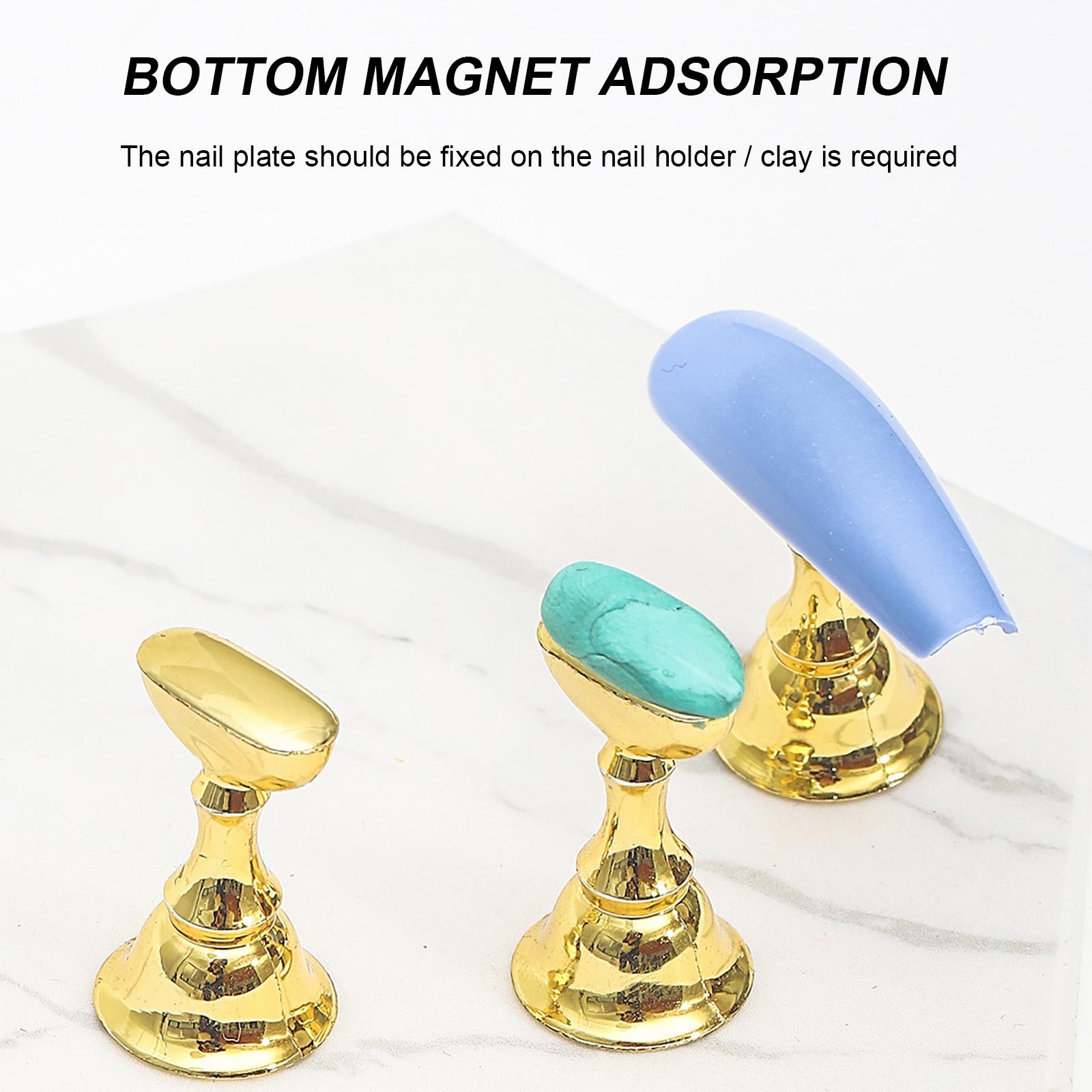 

Акриловые подставки для практики дизайна ногтей Магнитные держатели для кончиков ногтей Тренировочная стойка для ногтей