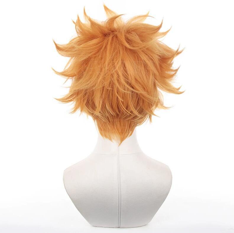 Perucă de Cosplay Blue Lock pentru eroul Kunigami Rensuke, 30 cm, scurtă, galbenă și portocalie, rezistentă la căldură, pentru echipa Z nr. 9 + perucă