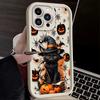 Halloween Black Cat Witch Phone Case for Samsung S26 S25 S24 S23 S22 S21 S20 F06 M16 Note 20 FE Plus Ultra 4G 5G Soft TPU Cover