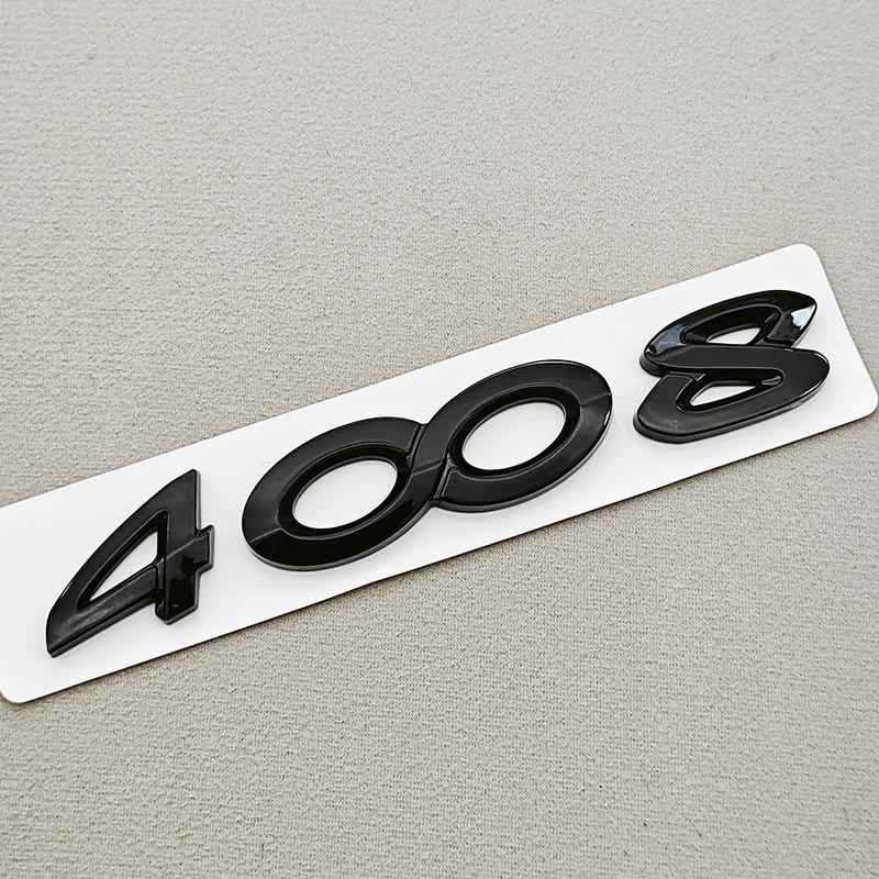 OQUP8 Lettere Logo Auto 3D ABS 4008 5008 Emblema Adesivo per Bagagliaio Posteriore per Peugeot 4008 5008 T87 P84 Accessori Esterni Auto