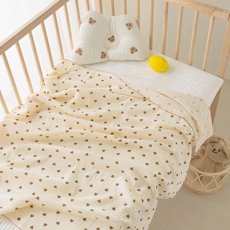 Double-Layer Cotton Gauze Baby Swaddle & Bath Towel Blanket