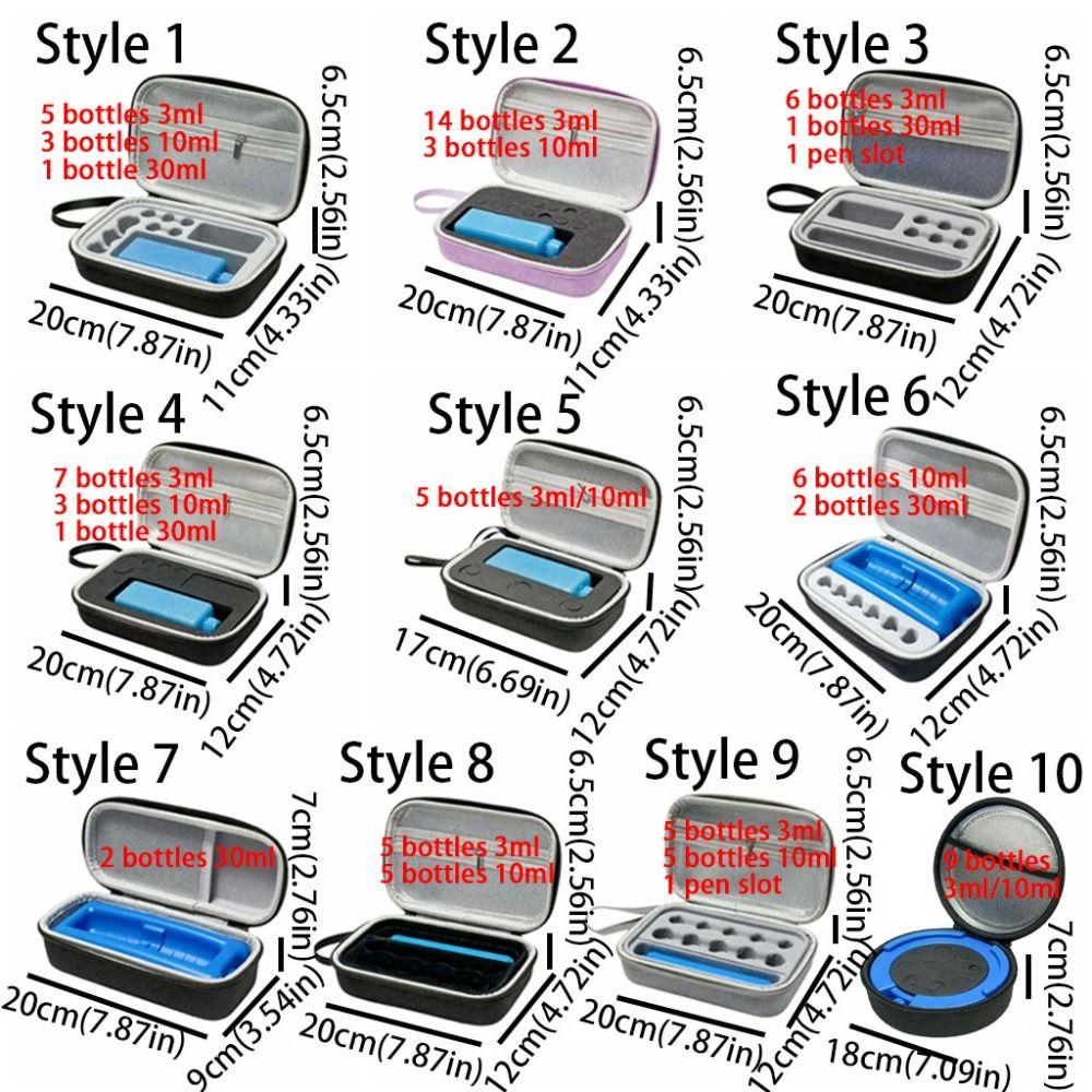 Waterproof Insulin Vial Storage Case Dust-proof Wear-resistant Insulin Bottle Protector Shockproof Zippers Closure