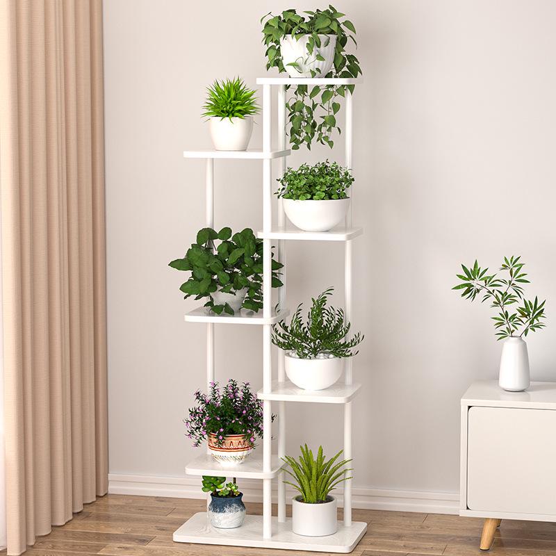 Tall Iron Art Multi-Layer Indoor Flower Stand for Living Room and Balcony 