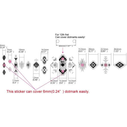 Jockomo Native American Ethnic (TR) Guitar Position Mark Inlay Stickers