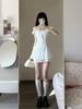 French Popular Beautiful Small Flying Sleeve Dress Children's Summer 2026 New Small Waist Ruffle Edge Short Skirt