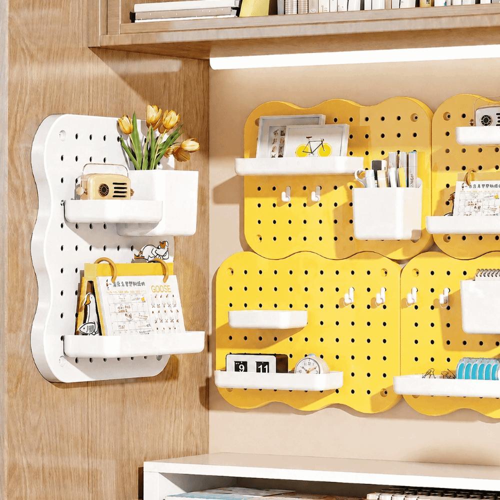 Storage Solution Wall Mount Pegboard Wall Organizer Office Storage Rack Desk Storage Board Office