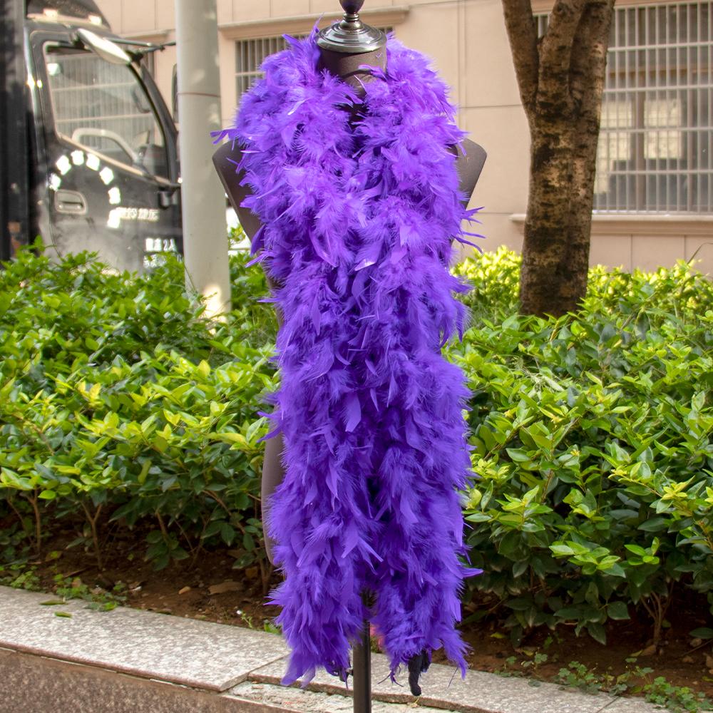 

2М Турецьке пір я марабу Боа 38г-90г Кольорове пір я Сукня Шаль DIY Ремесло Весільний Шарф Декор Шиття Костюм Оздоблення Аксесуари 60 Gram фіолетовий