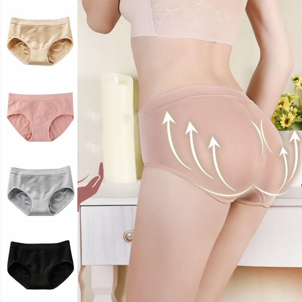 5PCS Cotton Crotch Seamless Briefs Panties Women Underwear Comfortable Simple Underpants  Gift