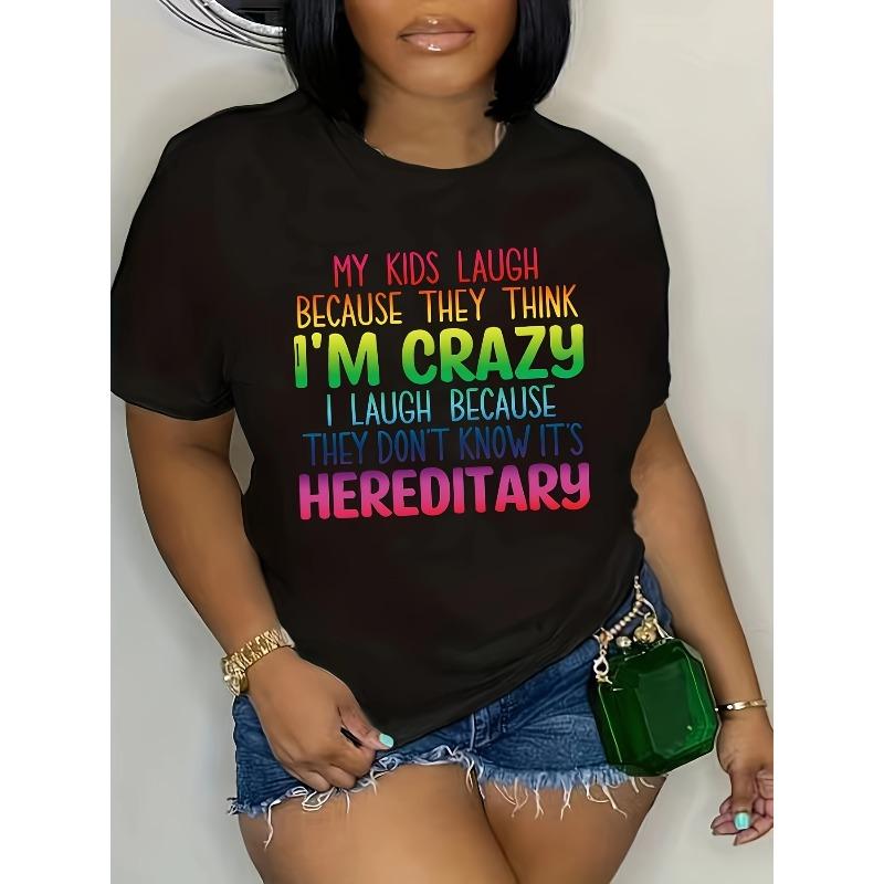 Women s Plus Size Casual Short Sleeve T-Shirt S чёрный