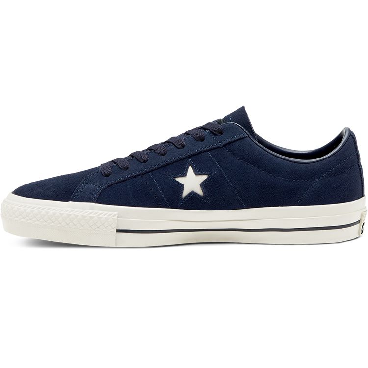 Converse One Star Pro Suede Low Top Skate Shoes Unisex Sneakers Blue White 166022C
