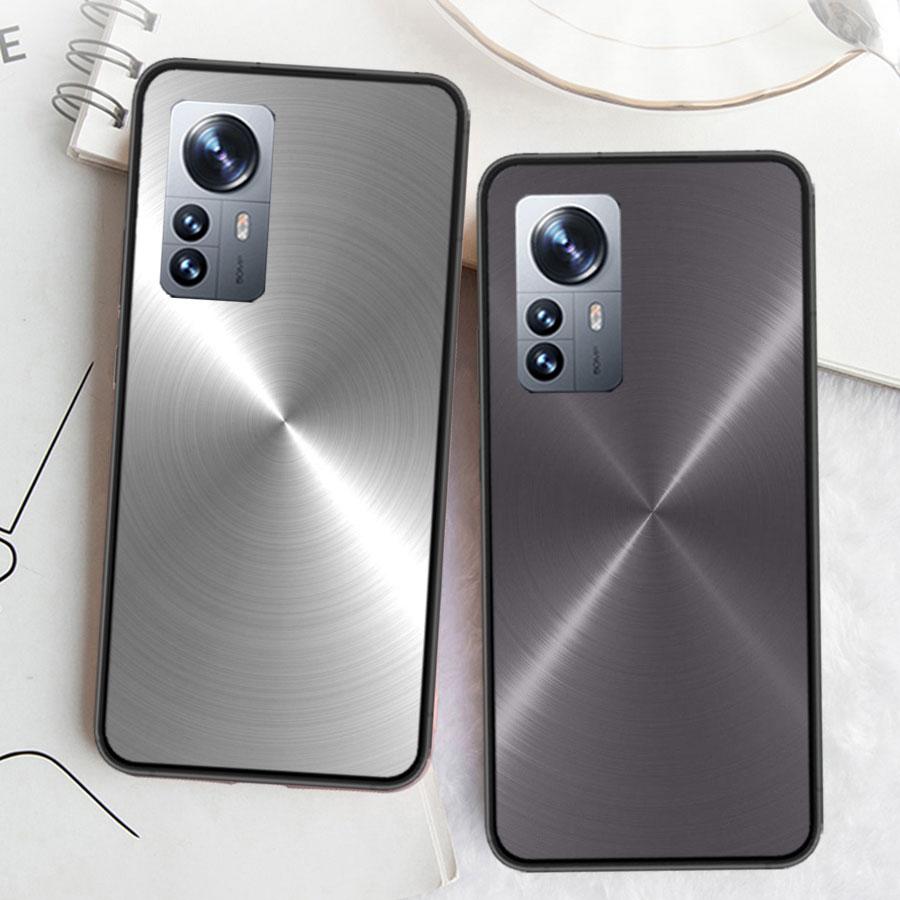 Brushed Metal Texture Steel Print Phone Case For Xiaomi Poco X7 X6 X5 X4 X3 GT NFC M4 M5 Pro 5G M3 Mi F6 F5 F4 F3 F2 F1 Capa Coq