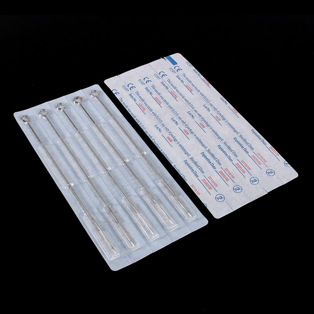 50Pcs Disposable Professional Mixed Sterilized Stainless Steel Round Liner Tattoo Needles
