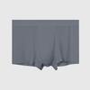 Men Boxer Underwear Mid-rise Elastic Waistband Solid Color Shorts Briefs Solid Color Ice Silk Summer Panties Daily Wear