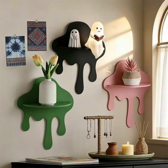 Cloud Floating Shelf Wall Mounted Shelf Decorative Small Cloud Floating Shelf for Potted Plants Figurines